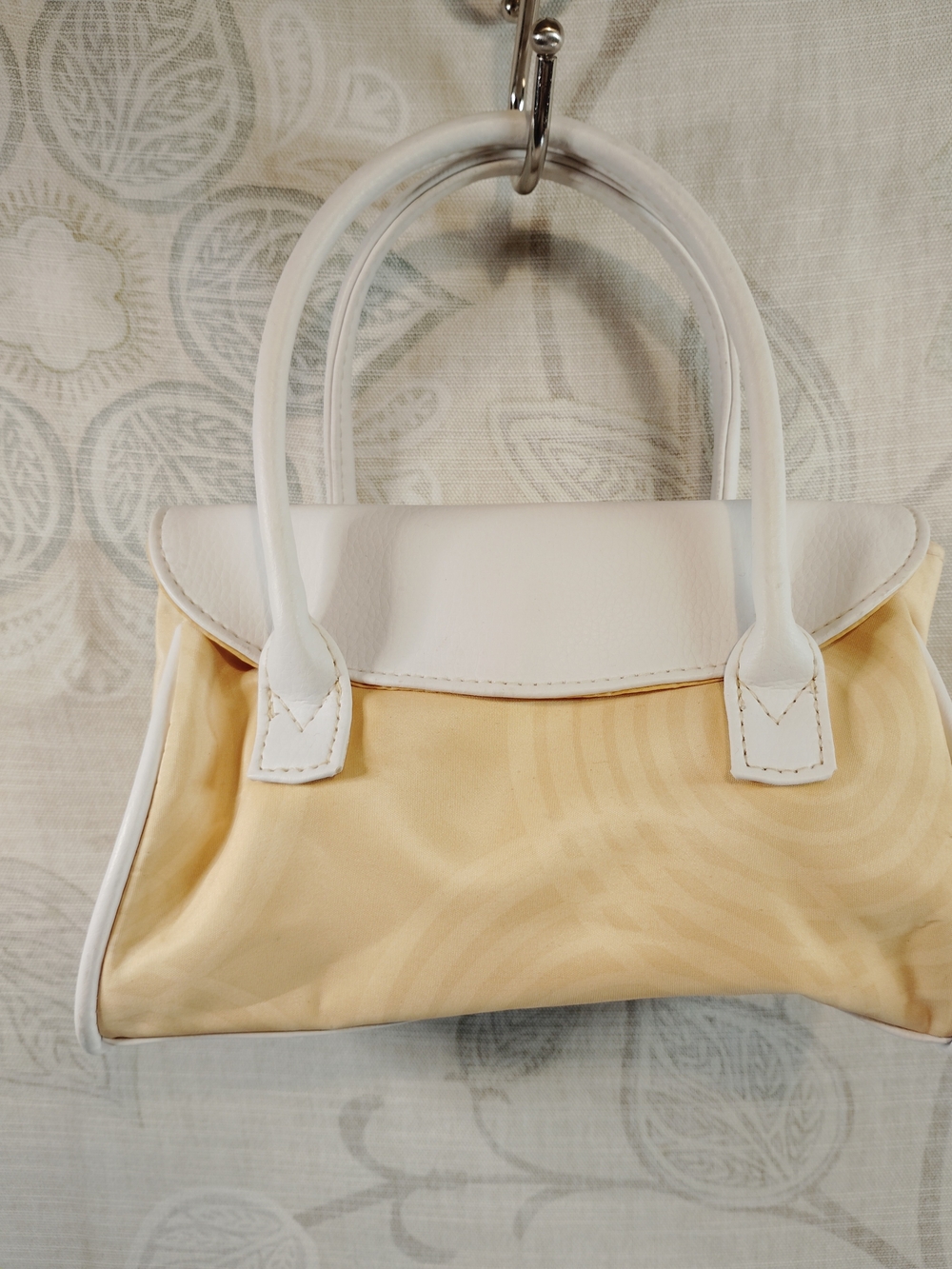 Estee Lauder White and Cream Mini Top-Handle Bag